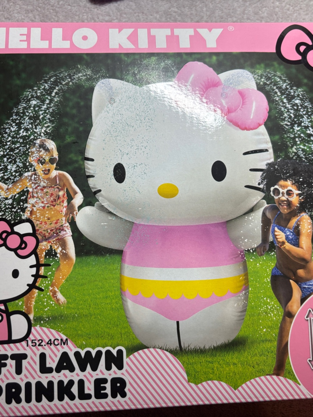 Hello Kitty Pink and White Inflatable Lawn Sprinkler